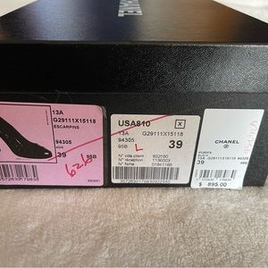 Authentic Black Chanel Escarpins Quilted Classic Heels